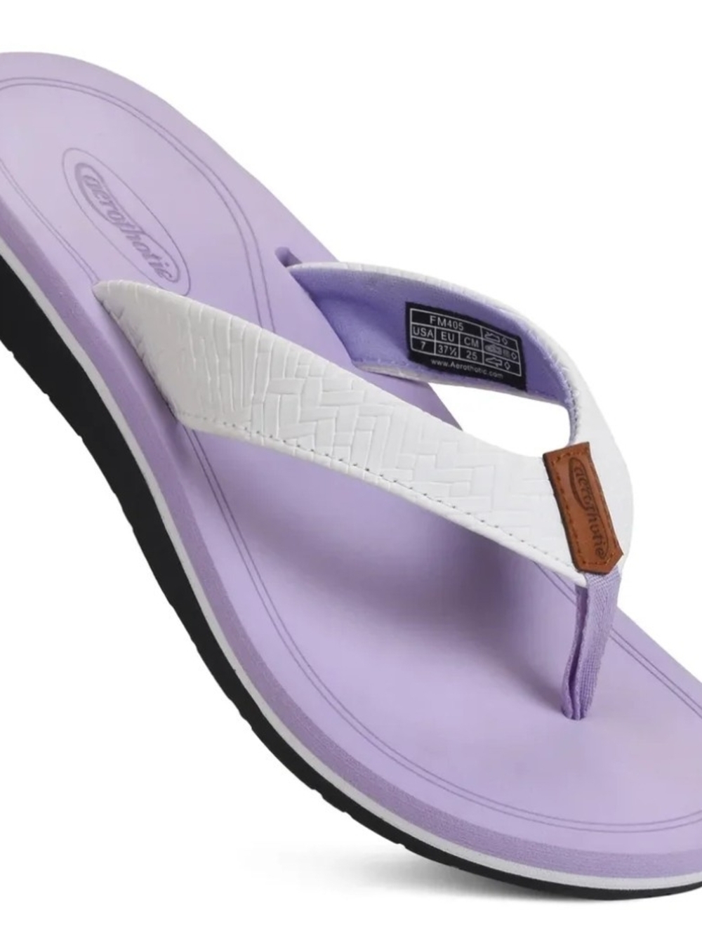Aerothotic Purple - Solace Lightweight Women’s Lilac and White Flip Flop Sandal